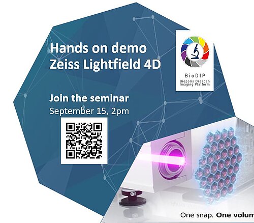 Invitation to the BioDIP online seminar preparing the instrument demo on campus.