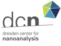 Logo of DCN, the Dresden Center for Nanoanalysis at cfaed
